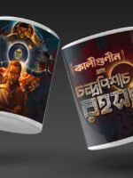 Designer Ceramic Coffee Cup, Kaligunin Printed (Chandra Pisach Rahasya)